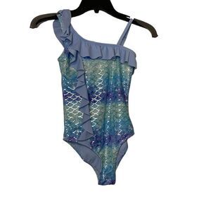Justice Mermaid One Shoulder Swimsuit